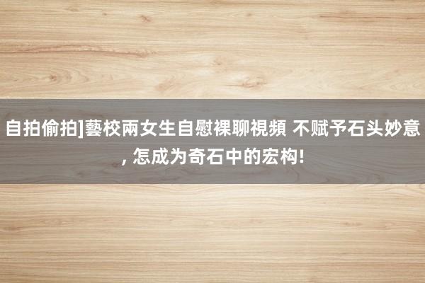 自拍偷拍]藝校兩女生自慰裸聊視頻 不赋予石头妙意， 怎成为奇石中的宏构!