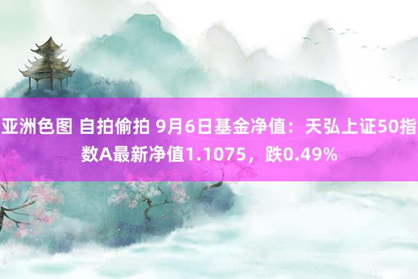 亚洲色图 自拍偷拍 9月6日基金净值：天弘上证50指数A最新净值1.1075，跌0.49%