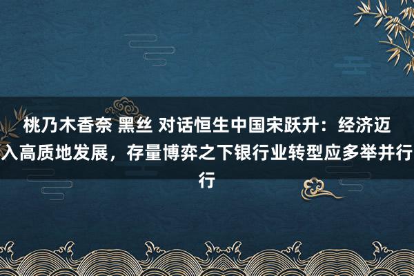 桃乃木香奈 黑丝 对话恒生中国宋跃升：经济迈入高质地发展，存量博弈之下银行业转型应多举并行