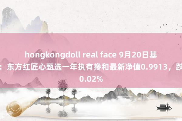 hongkongdoll real face 9月20日基金净值：东方红匠心甄选一年执有搀和最新净值0.9913，跌0.02%