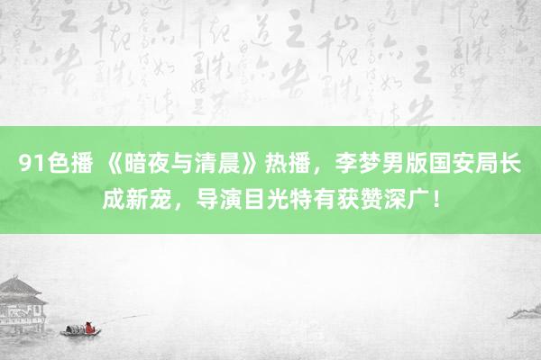 91色播 《暗夜与清晨》热播，李梦男版国安局长成新宠，导演目光特有获赞深广！