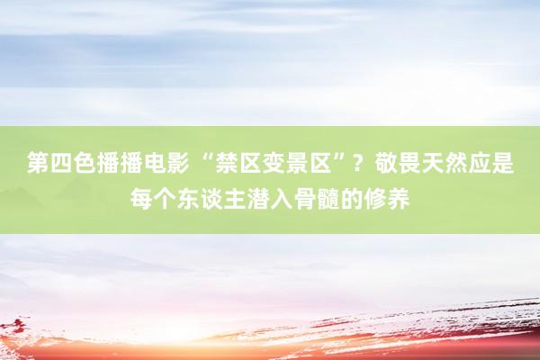 第四色播播电影 “禁区变景区”？敬畏天然应是每个东谈主潜入骨髓的修养