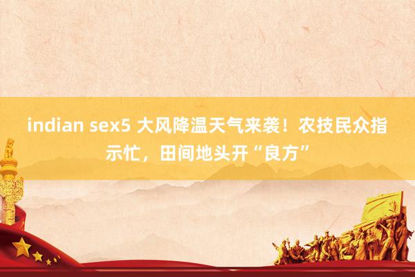 indian sex5 大风降温天气来袭！农技民众指示忙，田间地头开“良方”