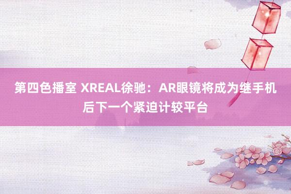 第四色播室 XREAL徐驰：AR眼镜将成为继手机后下一个紧迫计较平台