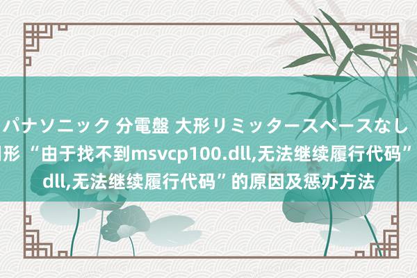 パナソニック 分電盤 大形リミッタースペースなし 露出・半埋込両用形 “由于找不到msvcp100.dll，无法继续履行代码”的原因及惩办方法